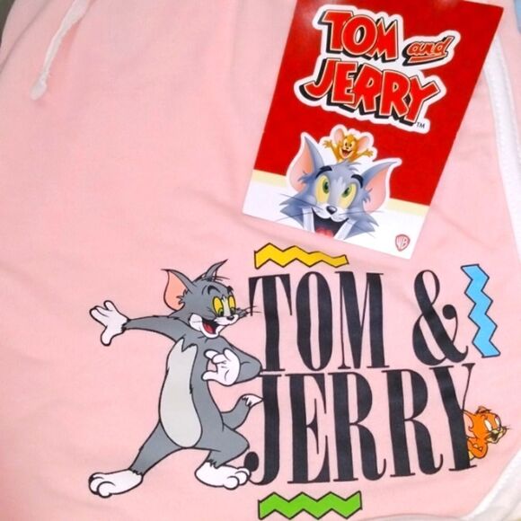 Tom & Jerry Womens Juniors Terry Cloth Shorts - Picture 6 of 7